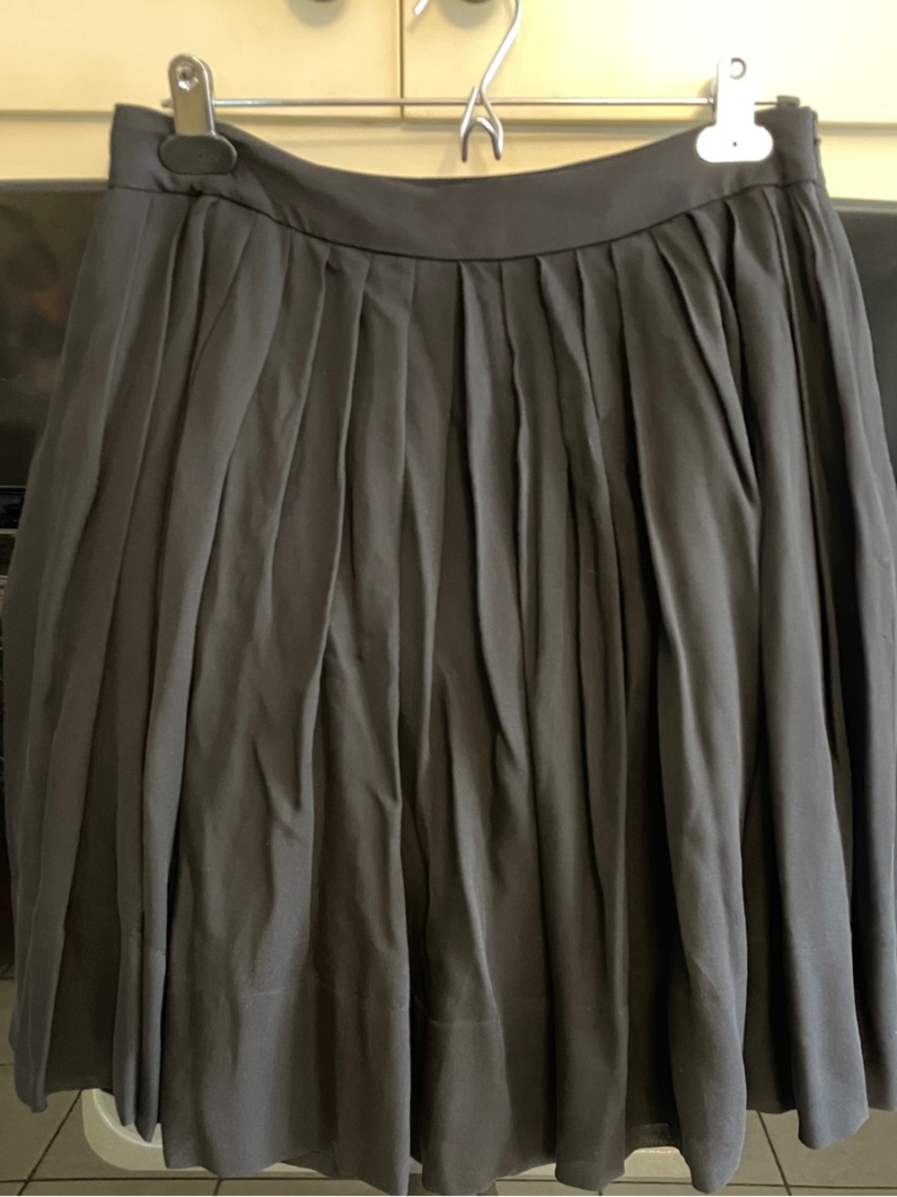 Talbots Black Pleated Circle Skirt